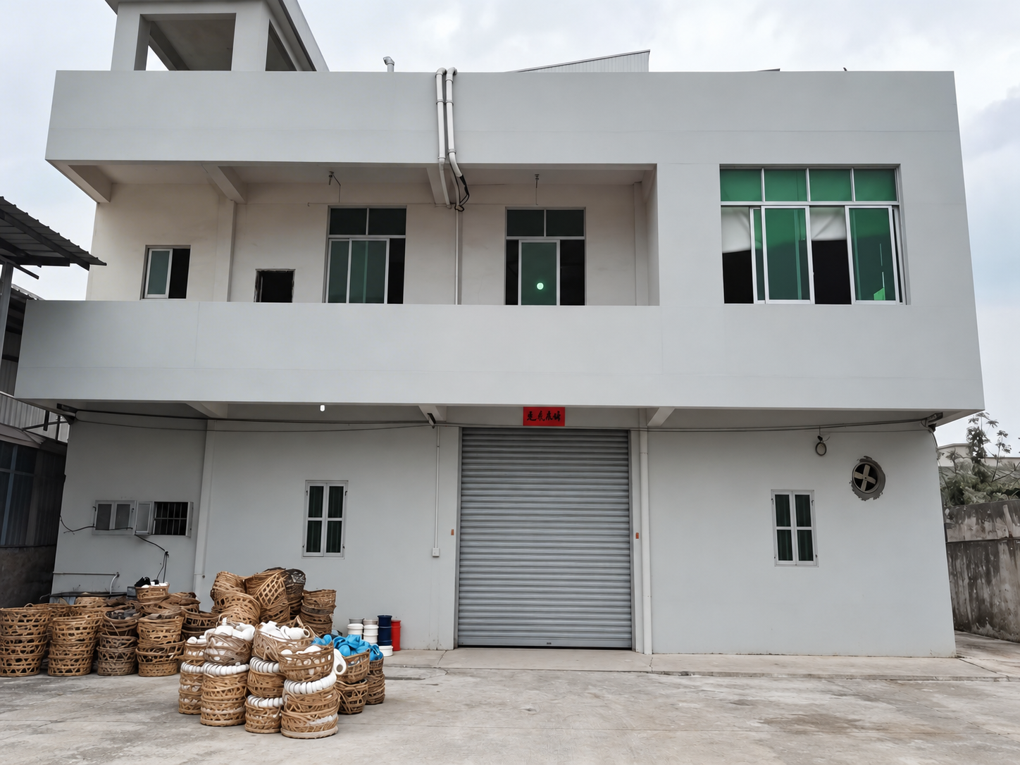 Traditional factory exterior, retouched from a supplied photograph